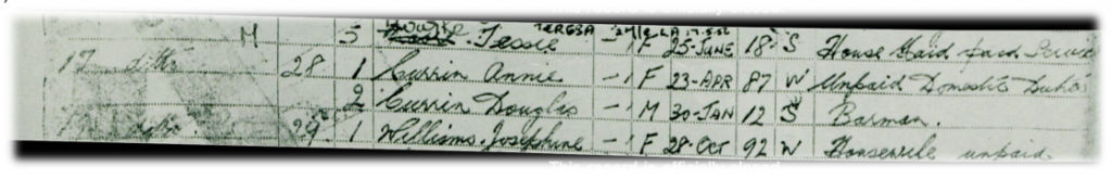 Annie Currin and Douglas Currin 1939 register